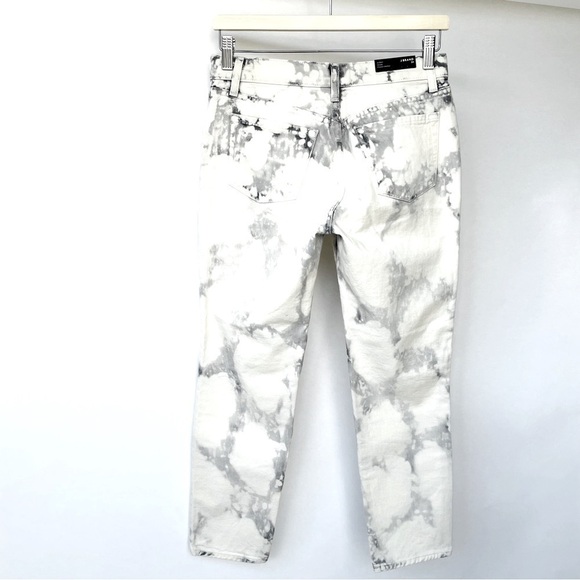 ❤️ J.BRAND Black & White Aubry Sonic Mid-Rise relaxed Cropped Jean H24 - Picture 4 of 14